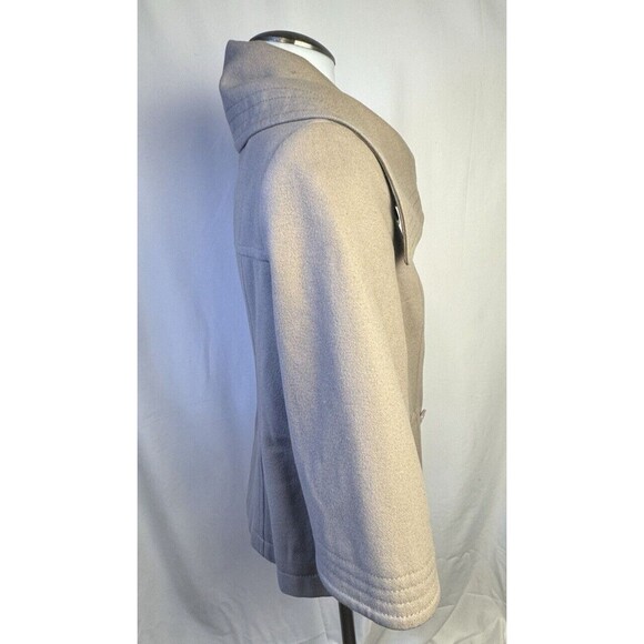 Old Navy Soft Neutral Beige Wool Blend Peacoat Wide Collar Classic Womans XS - Picture 7 of 9